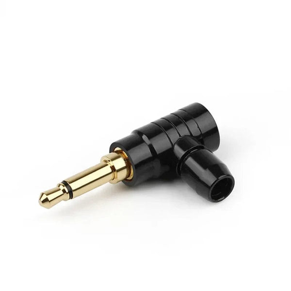 Planet Gates Black Mono / 1pc 90 Degree 2 3 4 Pole Jack 3.5mm Connector Headphone Plug Conector L Type Gold Plated Copper Consumer Electronics Audio Terminal