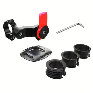 Planet Gates Black Motorcycle Bike Phone Holder Shock-resistant Bicycle Scooter Bike Handlebar Security Quick Lock Support Telephone Stand