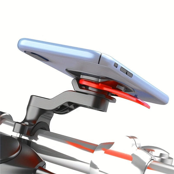 Planet Gates Black Motorcycle Bike Phone Holder Shock-resistant Bicycle Scooter Bike Handlebar Security Quick Lock Support Telephone Stand