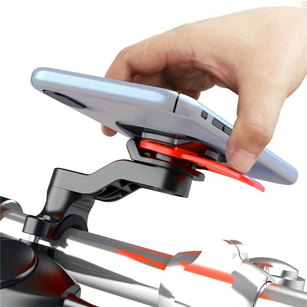 Planet Gates Black Motorcycle Bike Phone Holder Shock-resistant Bicycle Scooter Bike Handlebar Security Quick Lock Support Telephone Stand