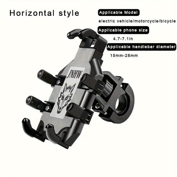 Planet Gates Black Motorcycle Mobile Phone Holder, Electric Vehicle Mobile Phone Holder, Electric Bottle Bicycle Navigation Bracket