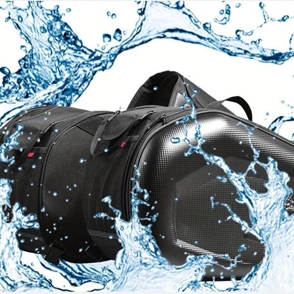 Planet Gates Black Motorcycle Saddlebags, 40L Large Capacity Detachable Side Saddle Bags Motorcycle Panniers Bags With Protective Cover Universal Motorcycle Luggage Bag