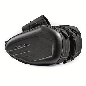 Planet Gates Black Motorcycle Saddlebags, 40L Large Capacity Detachable Side Saddle Bags Motorcycle Panniers Bags With Protective Cover Universal Motorcycle Luggage Bag