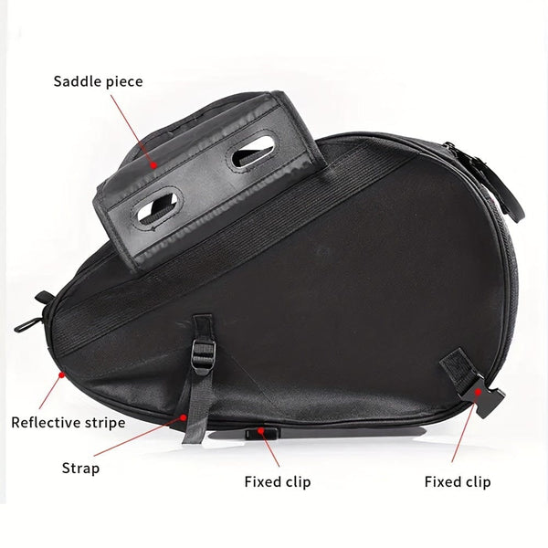 Planet Gates Black Motorcycle Saddlebags, 40L Large Capacity Detachable Side Saddle Bags Motorcycle Panniers Bags With Protective Cover Universal Motorcycle Luggage Bag
