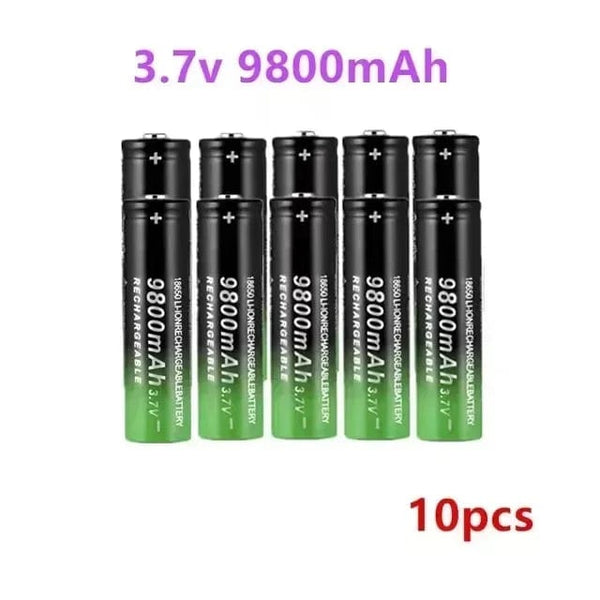 Planet Gates black New 18650 Li-Ion battery 9800mah rechargeable battery 3.7V for LED flashlight flashlight or electronic devices batteria