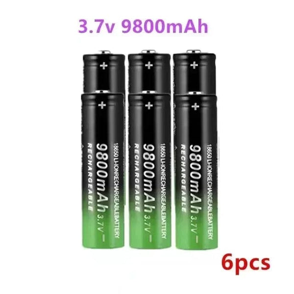 Planet Gates black New 18650 Li-Ion battery 9800mah rechargeable battery 3.7V for LED flashlight flashlight or electronic devices batteria