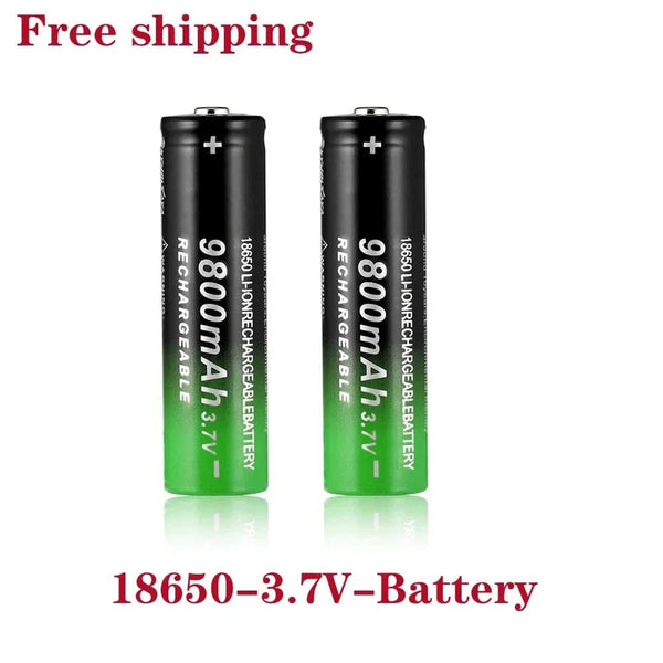 Planet Gates black New 18650 Li-Ion battery 9800mah rechargeable battery 3.7V for LED flashlight flashlight or electronic devices batteria