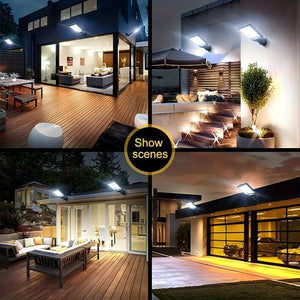 Planet Gates Black NEW 1pc 2200W Outdoor Solar Street Light, Human Body Induction Garden Light With Remote Control, LED Wall Light Waterproof Garden Light