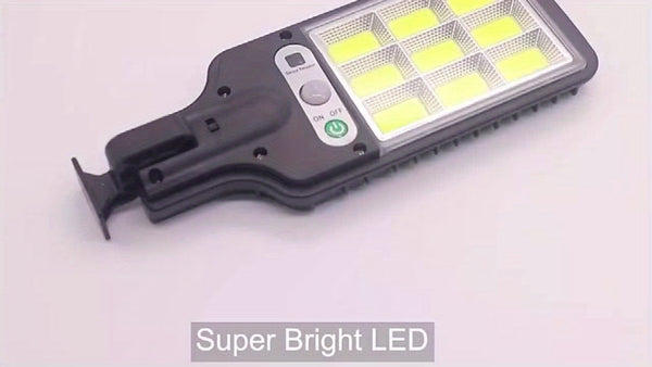 Planet Gates Black NEW 1pc 2200W Outdoor Solar Street Light, Human Body Induction Garden Light With Remote Control, LED Wall Light Waterproof Garden Light