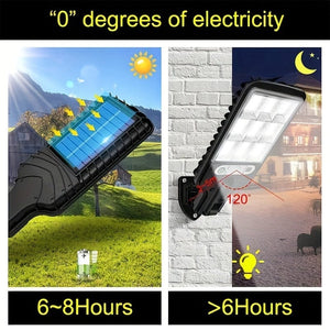 Planet Gates Black NEW 1pc 2200W Outdoor Solar Street Light, Human Body Induction Garden Light With Remote Control, LED Wall Light Waterproof Garden Light
