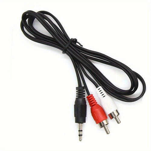 Planet Gates Black New 3.3ft/1m Audio Cable 3.5 Jack To 2 RCA Male To Male 2rca To 3.5mm AUX Stereo Audio Car Cable Splitter