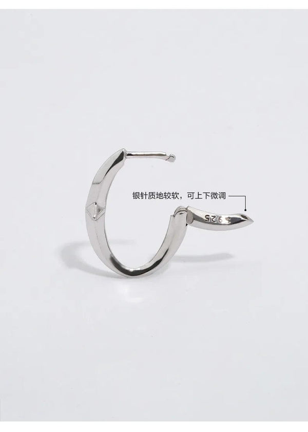 Planet Gates Black New 925 Sterling Silver Earrings Small Star Earrings Female Charm Jewelry Gift hoop earrings for women