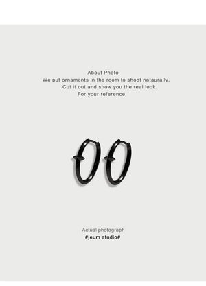 Planet Gates Black New 925 Sterling Silver Earrings Small Star Earrings Female Charm Jewelry Gift hoop earrings for women
