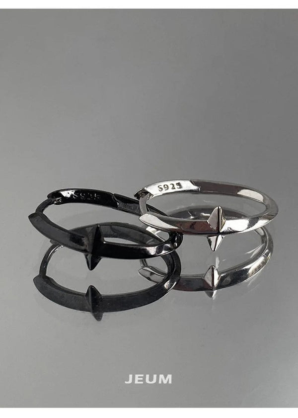 Planet Gates Black New 925 Sterling Silver Earrings Small Star Earrings Female Charm Jewelry Gift hoop earrings for women