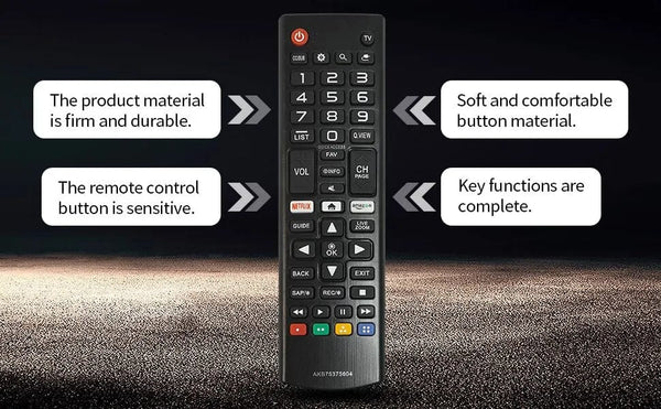 Planet Gates Black NEW AKB75375604 Remote Control Fit for LG SMART TV 43UK6300PUE 32LK610BPUA 49UK6300PUE 55UK6300PUE
