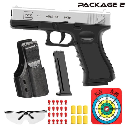 Planet Gates black New Black Toy Gun. Automatic Shell Ejection Soft Bullet Air Gun, Empty Hold Hanging Machine, Automatic Loading