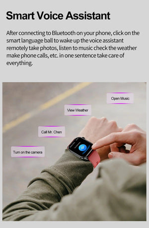 Planet Gates Black New Blood Glucose Health Smartwatch Men ECGPPG Blood Pressure Lipids Uric Acid IP67 Waterproof Sport Bluetooth Call Smart Watch