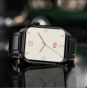 Planet Gates Black New Blood Glucose Health Smartwatch Men ECGPPG Blood Pressure Lipids Uric Acid IP67 Waterproof Sport Bluetooth Call Smart Watch