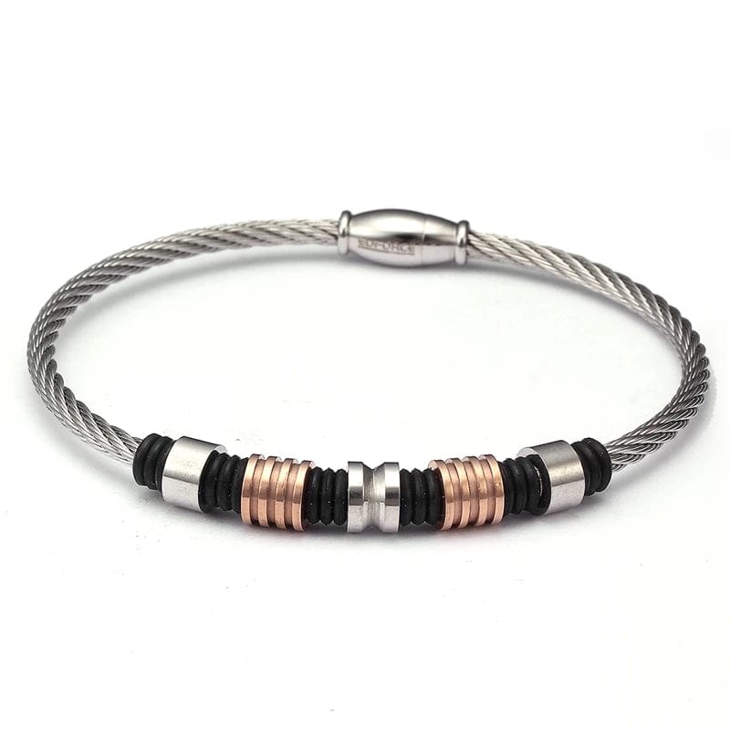 Planet Gates Black New Brand Stainless Steel Beads Bracelets & Bangle Men Women Jewelry Unique Magnet Wire Cuff Braided Male Charm Bracelets