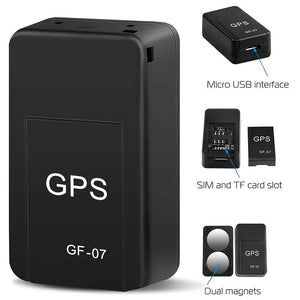 Planet Gates Black New Magnetic GF07 GPS Tracker Device GSM Mini Real TimeTracking Locator GPS Car Motorcycle Remote Control Tracking Monitor