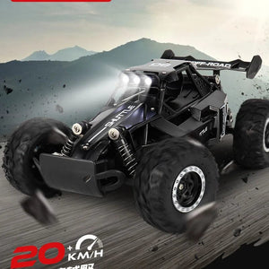 Planet Gates Black New RC Car 1:16 2WD with LED Light 2.4G 20KM/H High Speed Off-Road Climbing Remote Control Car Toy Gifts for Boys Girls Kids
