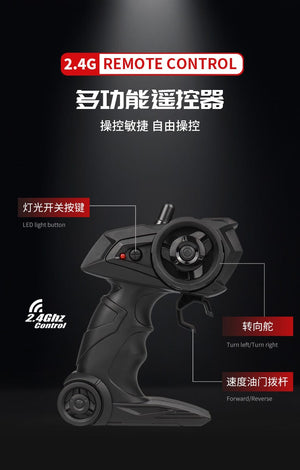 Planet Gates Black New RC Car 1:16 2WD with LED Light 2.4G 20KM/H High Speed Off-Road Climbing Remote Control Car Toy Gifts for Boys Girls Kids