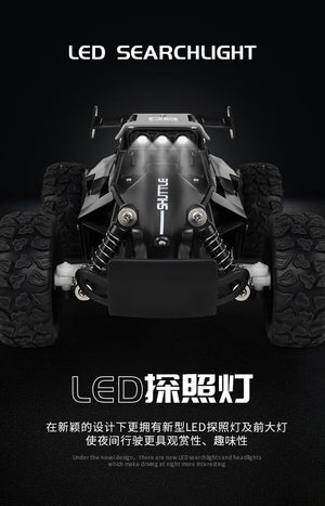 Planet Gates Black New RC Car 1:16 2WD with LED Light 2.4G 20KM/H High Speed Off-Road Climbing Remote Control Car Toy Gifts for Boys Girls Kids
