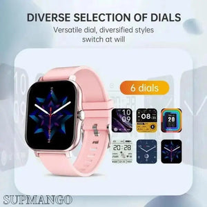 Planet Gates Black NEW Women Smart Watch Men Android IOS Phone 1.44" Color Screen Full Touch Custom Dial Smart Watch Bluetooth Call SmartWatch