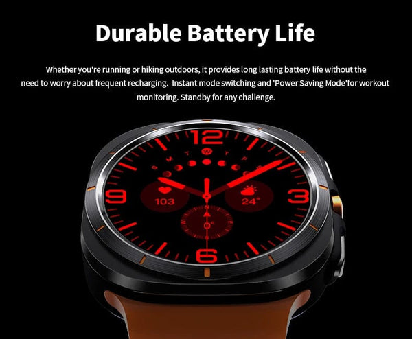 Planet Gates Black / NFC Watch 7 Ultra For Samsung Galaxy Watch 7 Ultra GPS Compass NFC Smart Watch Outdoor Sports Man AMOLED BT Call IP68 Galaxy 6 Upgraded Smartwatch