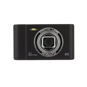 Planet Gates Black-no card 4K Digital Camera Mini Retro Travel Selfie Camara 50 Megapixels HD Photography 2.4inch Screen Entry-Level Kids Campus Selfie Cam