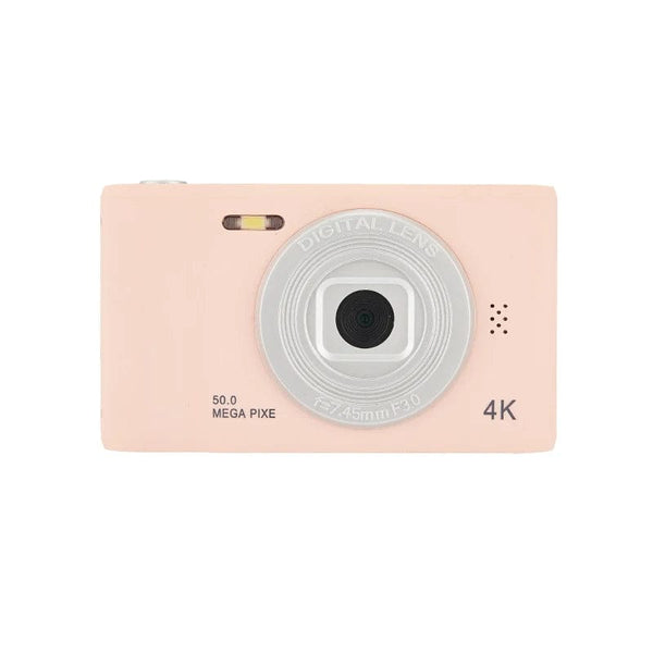 Planet Gates Black-no card 4K Digital Camera Mini Retro Travel Selfie Camara 50 Megapixels HD Photography 2.4inch Screen Entry-Level Kids Campus Selfie Cam