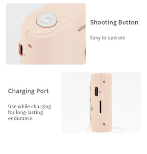 Planet Gates Black-no card 4K Digital Camera Mini Retro Travel Selfie Camara 50 Megapixels HD Photography 2.4inch Screen Entry-Level Kids Campus Selfie Cam