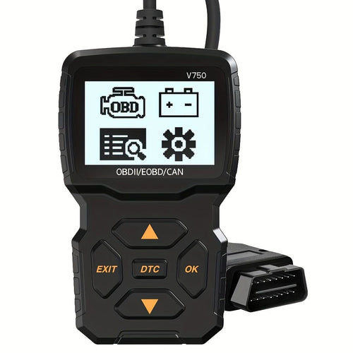 Planet Gates BLACK OBD2 Reader Tool, OBDII EOBD Car Code Scanner Check Engine Light Fault Code Live Data Stream CAN Diagnostic Tool For OBD2 Protocol Cars Since 1996