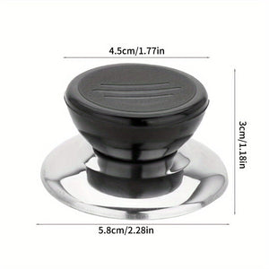 Planet Gates Black / One Size Fits All 4 Pcs Pot Lid Cover Knob Handle, Universal Kitchen Cookware Pot Lid Knob Cap Replacement, Stainless Steel Holding Pan Knob, Handle Handgrip With Screw, Kitchen Gadget