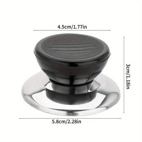 Planet Gates Black / One Size Fits All 4 Pcs Pot Lid Cover Knob Handle, Universal Kitchen Cookware Pot Lid Knob Cap Replacement, Stainless Steel Holding Pan Knob, Handle Handgrip With Screw, Kitchen Gadget