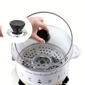 Planet Gates Black / One Size Fits All 4 Pcs Pot Lid Cover Knob Handle, Universal Kitchen Cookware Pot Lid Knob Cap Replacement, Stainless Steel Holding Pan Knob, Handle Handgrip With Screw, Kitchen Gadget