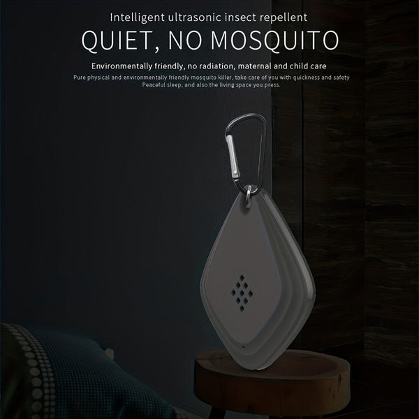 Planet Gates Black Outdoor Insect Repellent, Ultrasonic Mosquito Repellent, Electronic Mosquito Repellent, Portable USB Rechargeable Portable Mosquito Killer, Outdoor Camping, Picnic, Home, Anti-rat, Mosquito, Bed Bug.