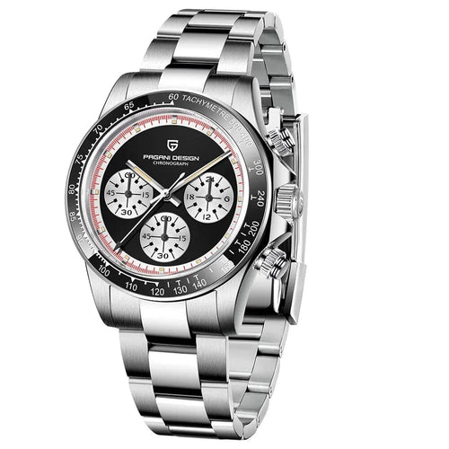Planet Gates black PAGANI DESIGN 2024 New Men Quartz Wristwatch Fashion Ceramic Bezel Chronograph Stopwatch Waterproof 100m Stainless Watch for Men