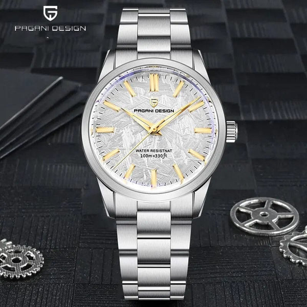 Planet Gates Black PAGANI DESIGN 40MM Men Quartz Watches TMI VH31 Luxury Business Top Sapphire 316L Stainless Steel 100M Waterproof Watch For Men