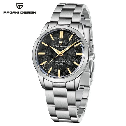 Planet Gates Black PAGANI DESIGN 40MM Men Quartz Watches TMI VH31 Luxury Business Top Sapphire 316L Stainless Steel 100M Waterproof Watch For Men