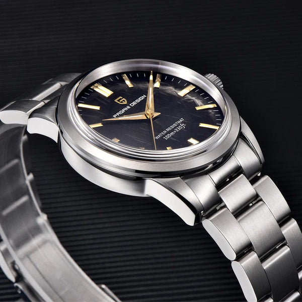 Planet Gates Black PAGANI DESIGN 40MM Men Quartz Watches TMI VH31 Luxury Business Top Sapphire 316L Stainless Steel 100M Waterproof Watch For Men