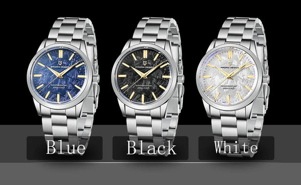 Planet Gates Black PAGANI DESIGN 40MM Men Quartz Watches TMI VH31 Luxury Business Top Sapphire 316L Stainless Steel 100M Waterproof Watch For Men