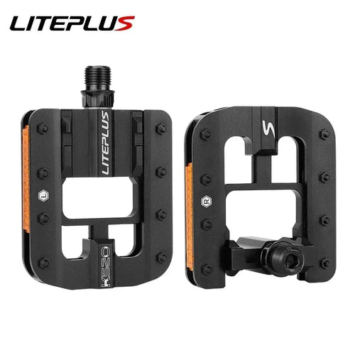 Planet Gates Black PEDAL Liteplus Folding Bicycle Pedals Anti-slip All-aluminum Alloy Quick Folding Bike Pedals BMX Bicycle Folding Pedals Bicycle Parts