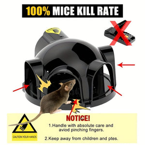 Planet Gates Black / Polypropylene (PP) Eliminate Pests Instantly With This Reusable, High Sensitivity Mouse Trap!