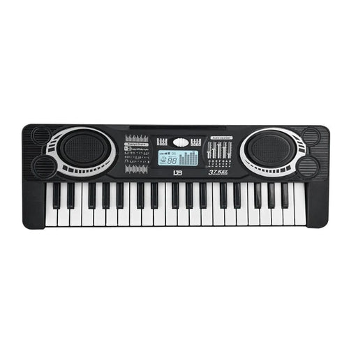 Planet Gates Black Portable 37 Keys Digital Keyboard LED Display Digital Electronic Piano Children Musical Instrument Kids Educational Toy