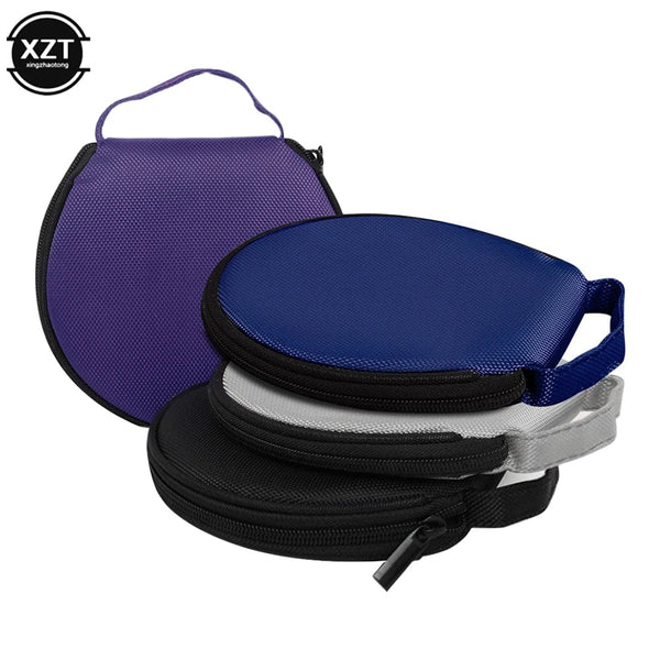 Planet Gates black Portable CD DVD Case 20P Capacity Oxford Cloth CD Storage Bag Round Holder with Zipper for Home Car CD Box Bag