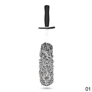 Planet Gates Black Premium Car Wheel Brush - Non-Slip Handle & Easy Cleaning for Rims & Spokes - Car Accessories