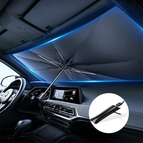 Planet Gates Black Protect Your Car From The Sun With This Portable, Foldable Car Windshield Sunshade!