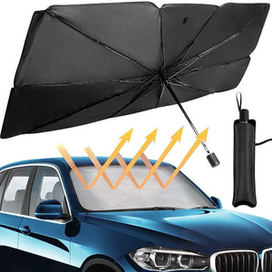 Planet Gates Black Protect Your Car From The Sun With This Portable, Foldable Car Windshield Sunshade!