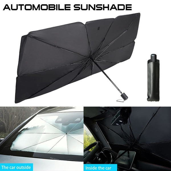 Planet Gates Black Protect Your Car From The Sun With This Portable, Foldable Car Windshield Sunshade!